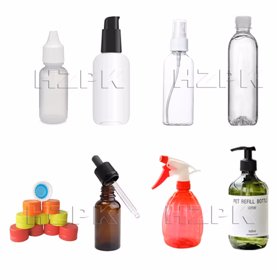 Hzpk Automatic Oil Water Cap Compression Filling and Capping Machine for Glass Bottle