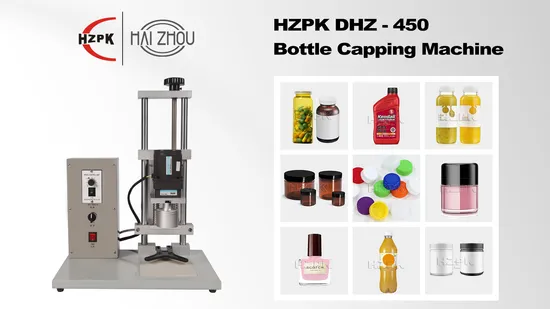 Hzpk Semi Automatic Pet Bottle Screw Capper Cap Compression Machine