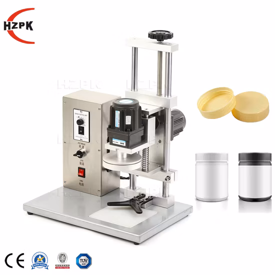 Hzpk Semi Automatic Pet Bottle Screw Capper Cap Compression Machine