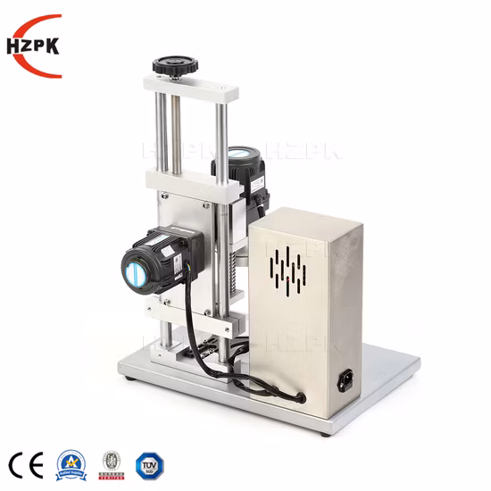 Hzpk Semi Automatic Pet Bottle Screw Capper Cap Compression Machine